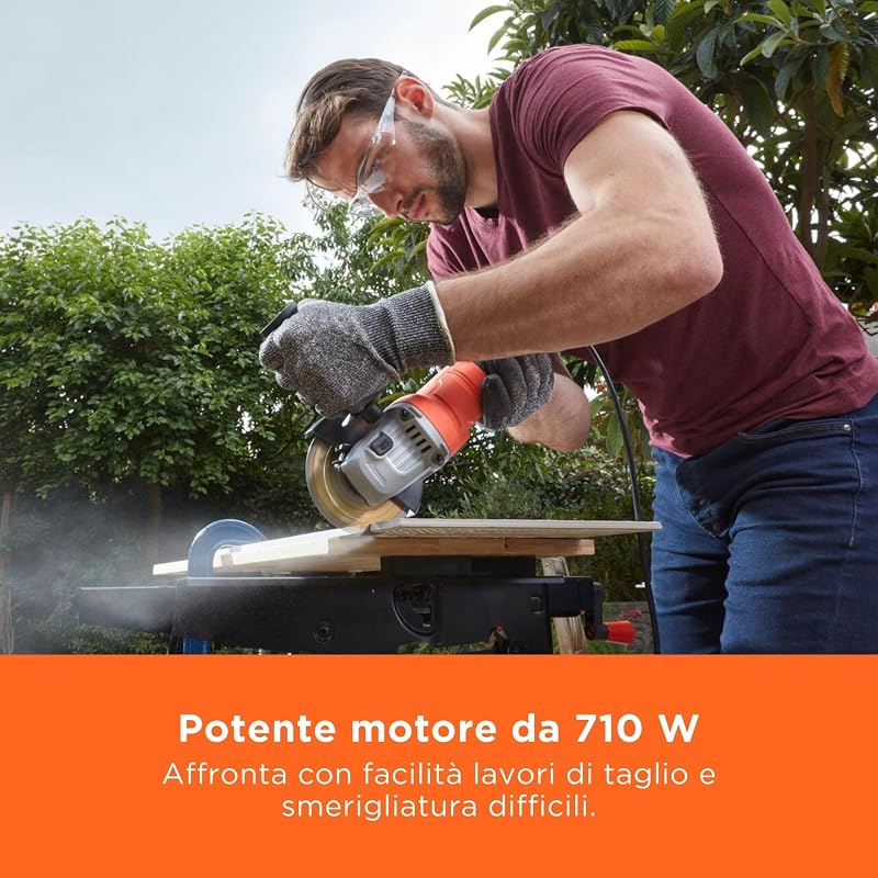 Smerigliatrice angolare a filo da 710W, 15 mm, BEG010-QS