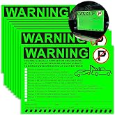 Illegal Parking Warning Stickers - Vibrant Green Parking Violation Notices - Stick-it-and-Forget-it Adhesive - 50 pcs Private Parking Violation Decals for Car Windows - Size 5.5X7.5 inch.