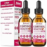 Bvlaue Cortisol Supplements Detox for Women - 20-in-1 Cortisol Reducer,Manager,Lower w/Ashwagandha,Magnesium,L-Theanine,Saffron,Rhodiola for Hormone Balance/Sleep/Stress Relief,Strawberry Flavor
