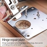 XiangJunly 10pc Stainless Steel Cabinet Hinge Repair Plate Kit w/ 80 Screws view 7