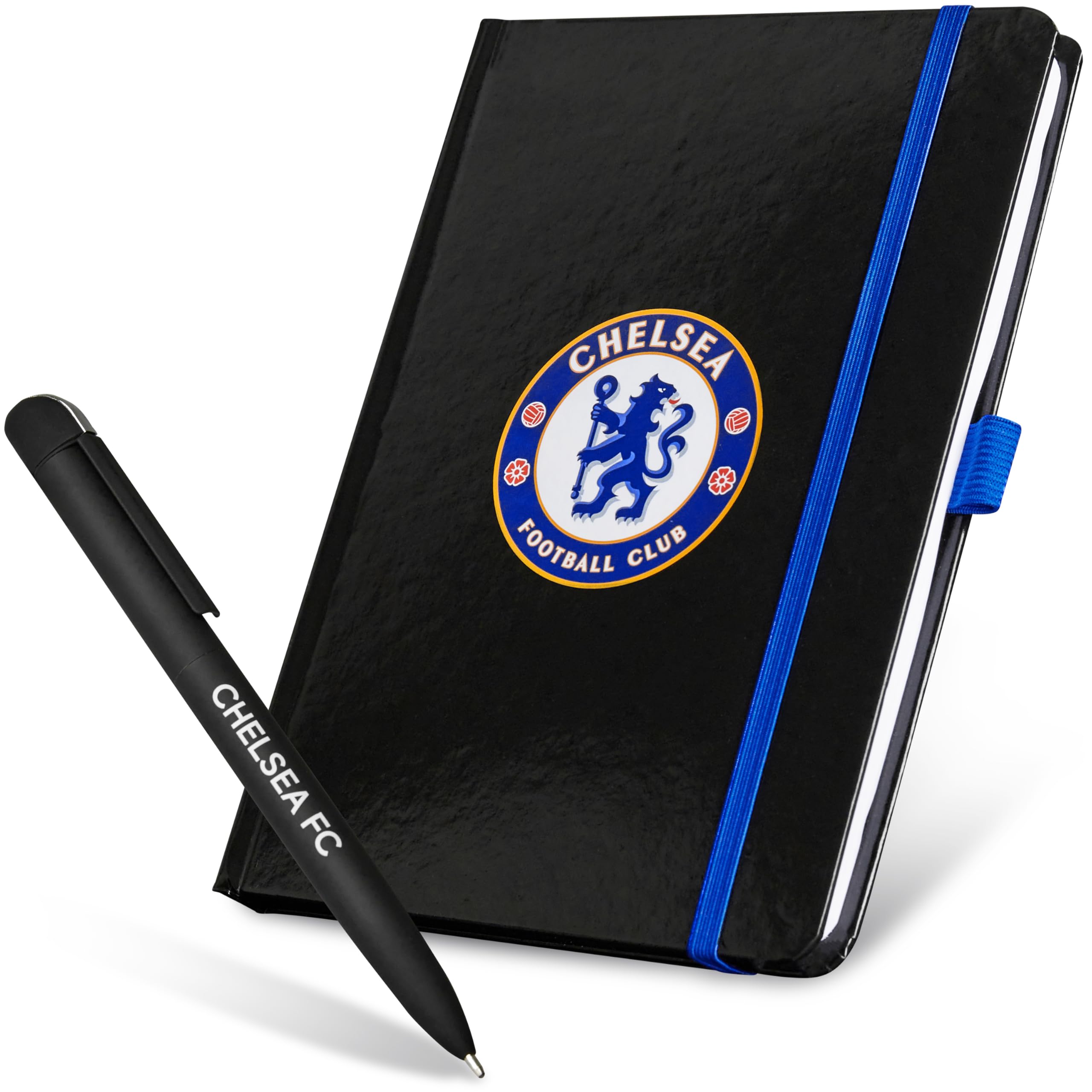 Chelsea F.C. Stationery Set with Lined Notebook & Ballpoint Pen, Stationery Supplies Work Office Gifts for Men