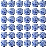 Natural Stone Beads 100pcs 8mm Blue White Sodalite Round Real Stone Beading Loose Gemstone Hole 1mm DIY Charm Smooth Beads for Bracelet Necklace Earrings Jewelry Making (Blue White Sodalite, 8mm)