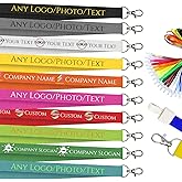 XRLSG Personalized Custom Lanyards with Logo/Photo/Text/Name for Office, School, Event