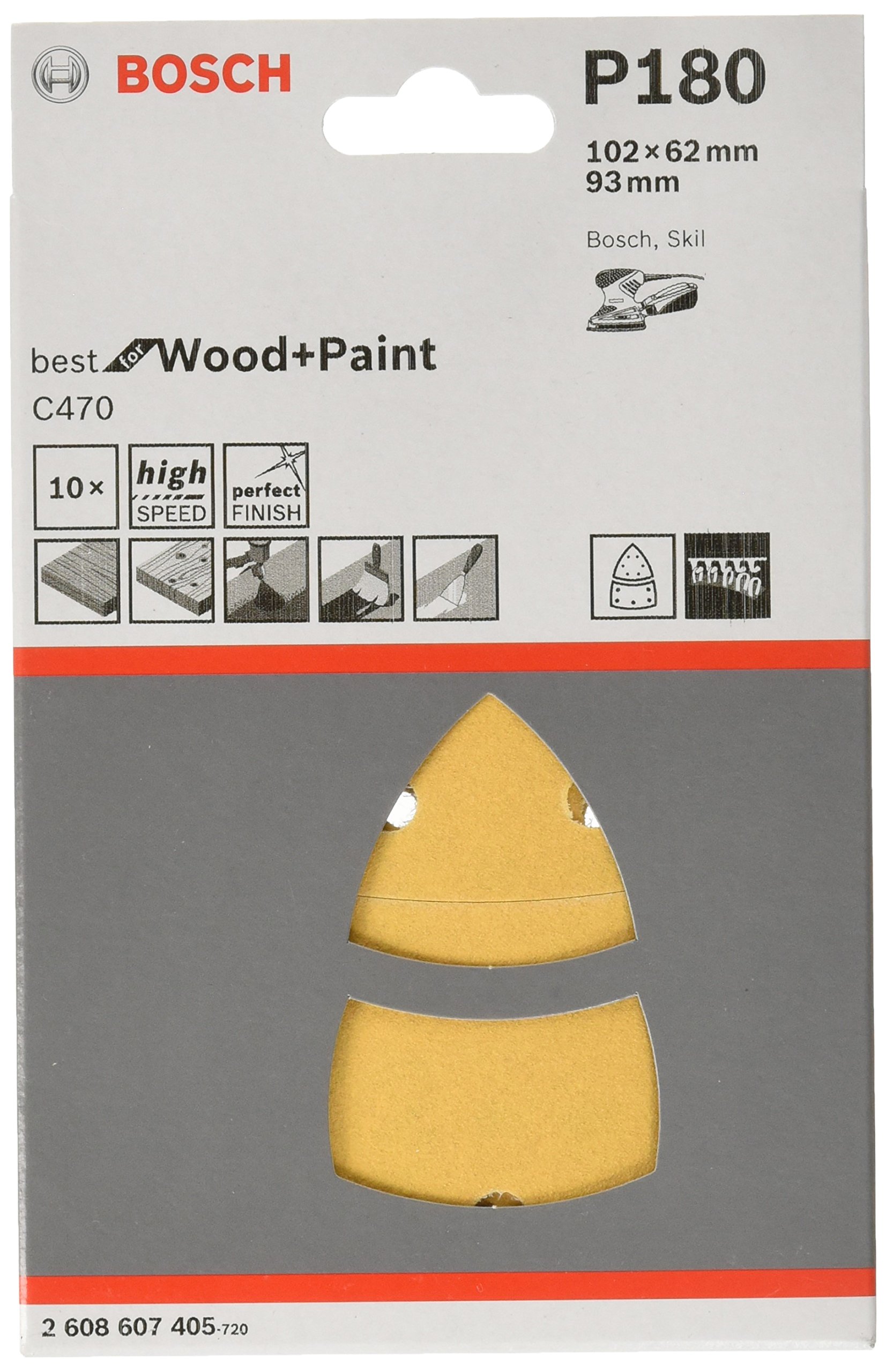 Bosch 2608607405 102 x 62 x 93 mm Sanding Sheets for Multi-Sanders โ image 1