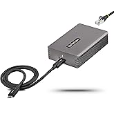 StarTech.com Thunderbolt 3 to Ethernet Adapter, 10GbE, Multi-Gigabit, Thunderbolt 3 to RJ45 Network Adapter, 10GBASE-T/5-2.5G