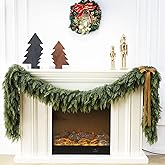 9 Ft Christmas Cedar Garland, Realistic Faux Pine Garlands, Green Artificial Greenery Garland for Winter Home, Mantle, Fireplace, Indoor, Outdoor Christmas Decorations (1Pcs)