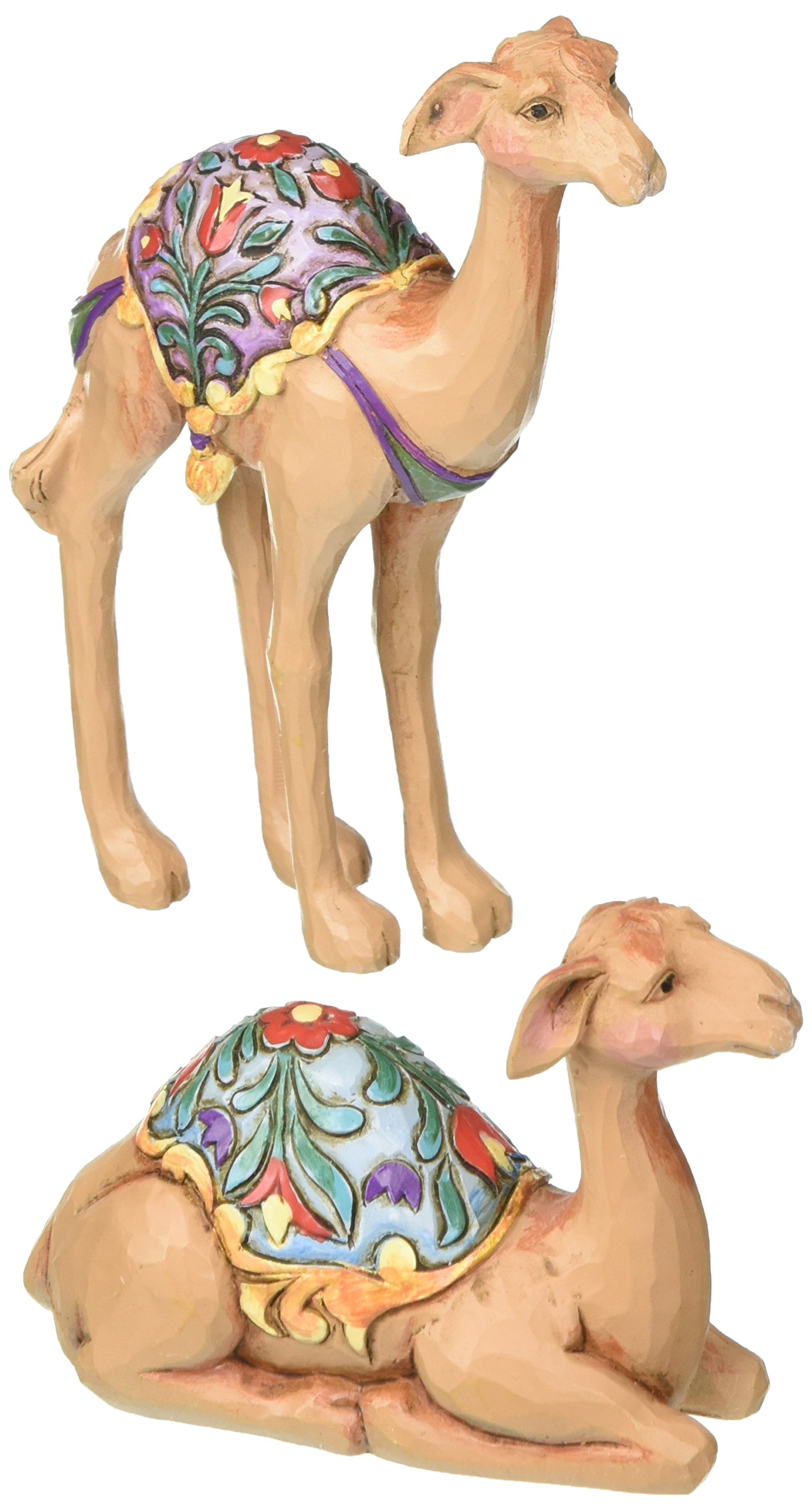 Enesco Jim Shore - 4041089 - nativity scene figurine - set of 2 extra nativity camels - 11.5 cm