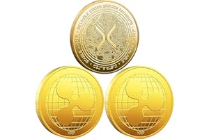DRDSNLVSI Gold-Plated Ripple XRP Coin – XRP Ripple Physical Crypto Coin – Commemorative Cryptocurrency Collectible – Hobby Gift for Crypto Enthusiasts (XRP 3PCS)
