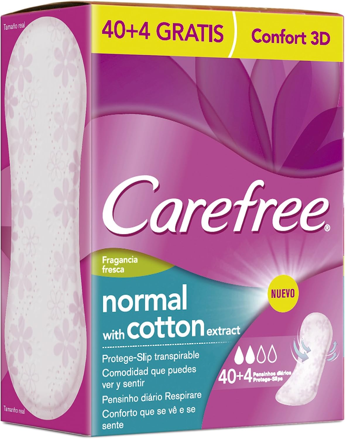 Carefree Transpirable Fresh Protector, White, 44 Stück (1er Pack)
