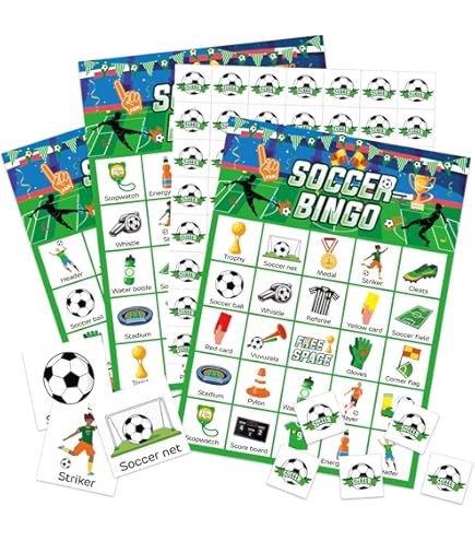 OZTEMETY Soccer Bingo Card Game, Soccer Bingo Game For Adults