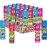 Push Pop Halloween Candy Lollipops, 24 Count, Assorted Party Favors | Halloween lollipops, individually wrapped, for candy bowls, goodie bags, and kids' party favors
