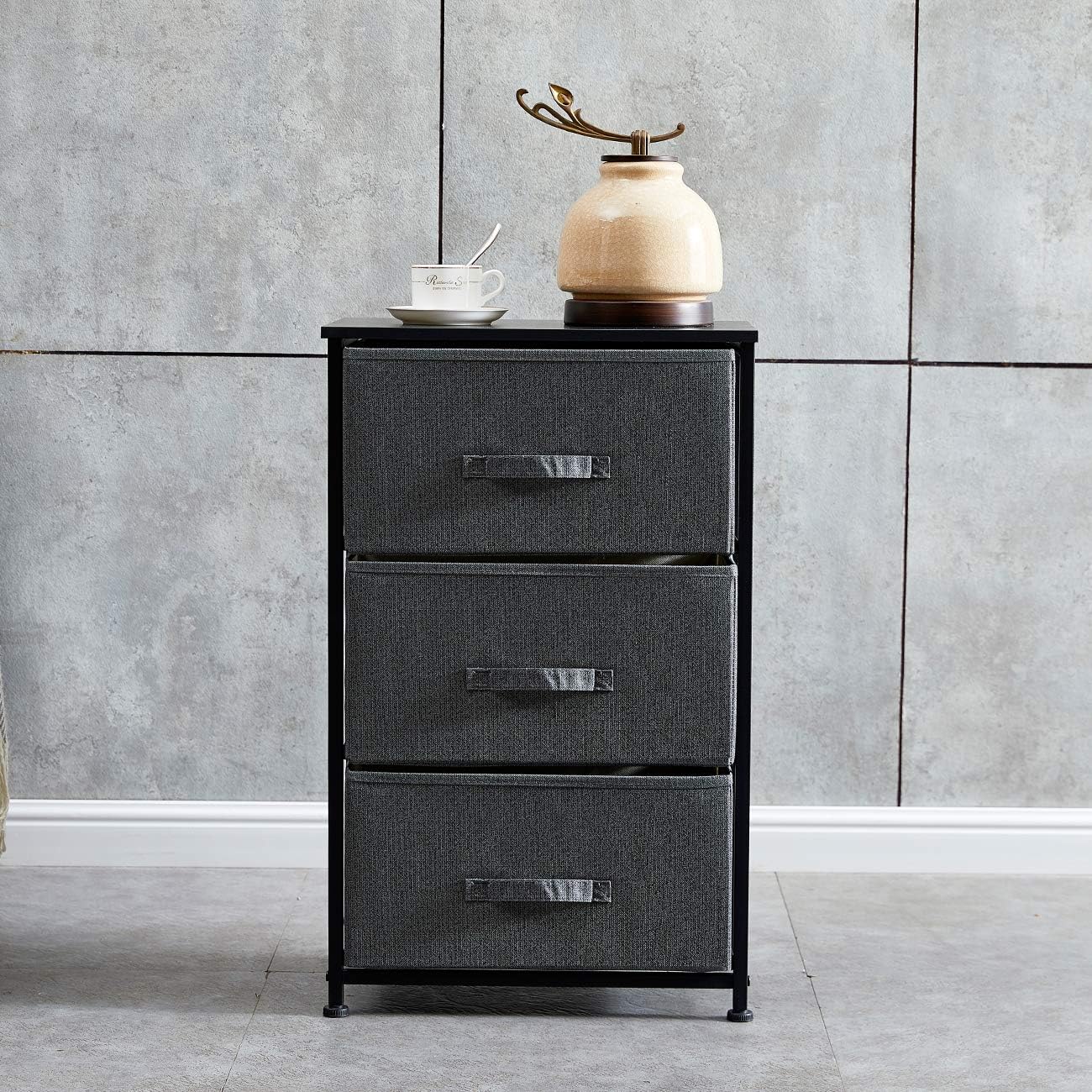 nozama Fabric Chest of Drawers Bedroom Fabric Dresser Storage Tower
