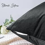 Yorkshire Bedding Velvet Cushion Covers 45x45 cm 2 Pack Black view 5