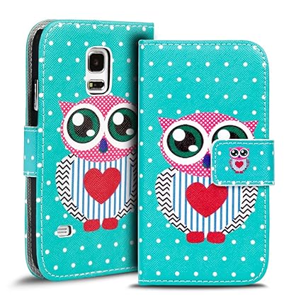 Verco Handyhülle Galaxy S5 Mini Muster, Motiv Hülle für Samsung Galaxy S5 Mini Book Case Flip Cover - Design 20