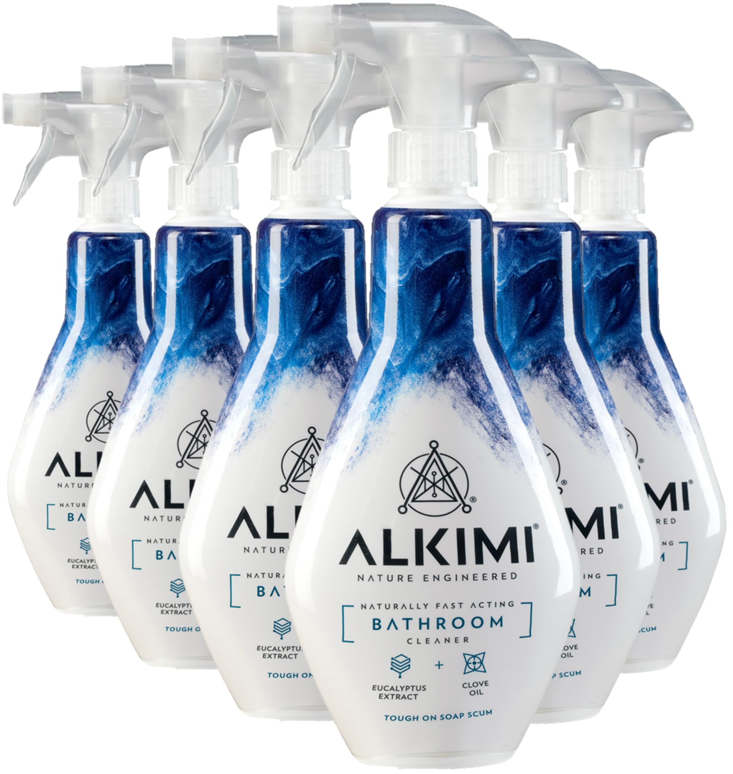 ALKIMI Bathroom Cleaning Spray, Pack of 6 – Powerful Cleaning, No Harsh Chemicals, with Natural Eucalyptus Extract & Clove Oil