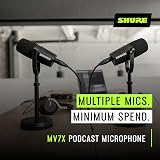 Shure MV7X XLR Dynamic Microphone for Podcasting Black Pro Quality view 7