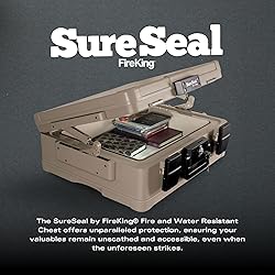 FireKing SureSeal Fire Safe with Key Lock, 1 Hour
