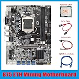 Hagsnec B75 ETH Mining Motherboard 8XPCIE USB Adapter CPU SATA RJ45 LGA1155 view 6