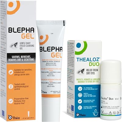 Thealoz Duo Eye Drops & Blephagel Cleansing Gel for Dry Eyes Bundle