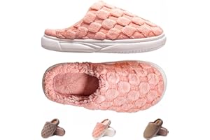 DIUS Slippers for Women and Men with Memory Foam and Plush Faux Fur | Non-Slip Sole for Secure Indoor Comfort | Breathable & Machine Washable Bedroom Fuzzy Fluffy House Slippers | Slipper Size 7-12.5