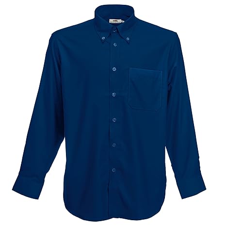 Fruit of the Loom Herren Kurzarm Oxford Hemd, vers.Farben