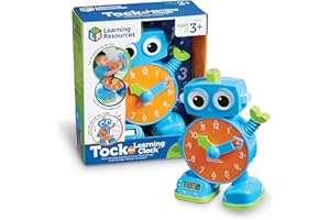 Learning Resources Tock The Learning Clock, Educational Talking & Teaching Clock, Ages 3+, Multicolor (LER2385)