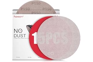 Faoyoon 9 Inch Sanding Disc Drywall Sandpaper, Dust Free Sanding Drywall Sander Pads, 15 Pack 150 Grit