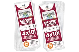 NORTHWEST ENTERPRISES Vent Filters, 48 Floor Vent Register Filters - 4"x10", 90 Day Filtration