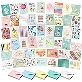 Sweetzer & Orange Happy Birthday Cards with Envelopes and Assortment Box – Variety Set of 50 Assorted Birthday Notes. Perfect