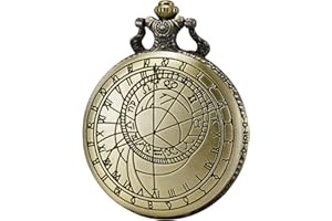 MORFONG Men's Women's Quartz Pocket Watch Doctor Dr. Who Confession Pattern Fob Watches with Chain Box