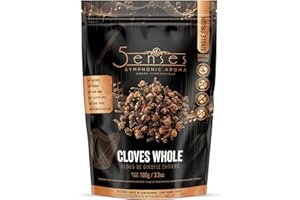 5Senses Cloves Whole | Symphonic Aroma | Single Origin Whole Cloves from India | Natural, No Additives or Preservatives | Ric