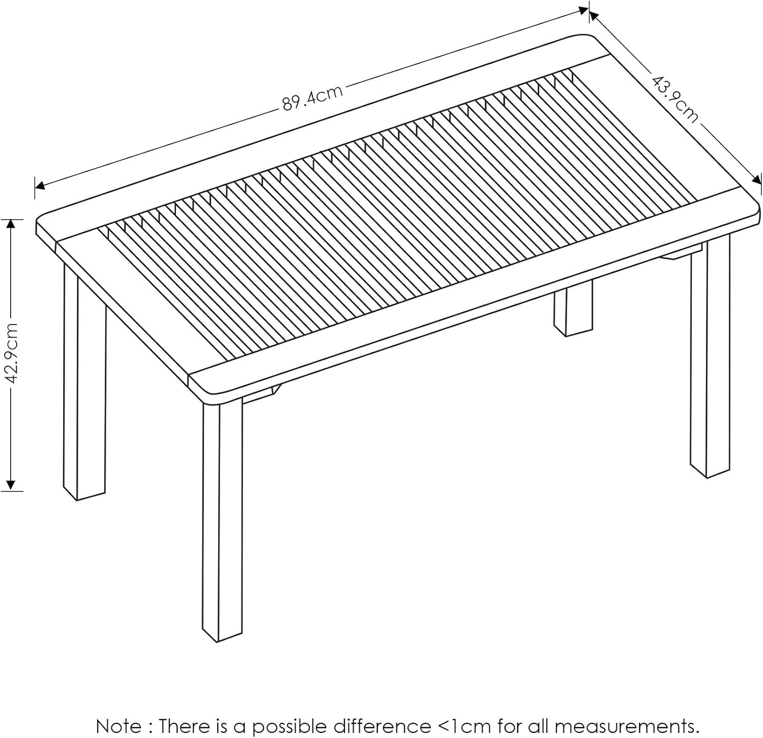 Furinno FG16504 Tioman Hardwood Patio Furniture Outdoor Coffee Table in Teak Oil, 1-Tier, Natural : Garden & Outdoor