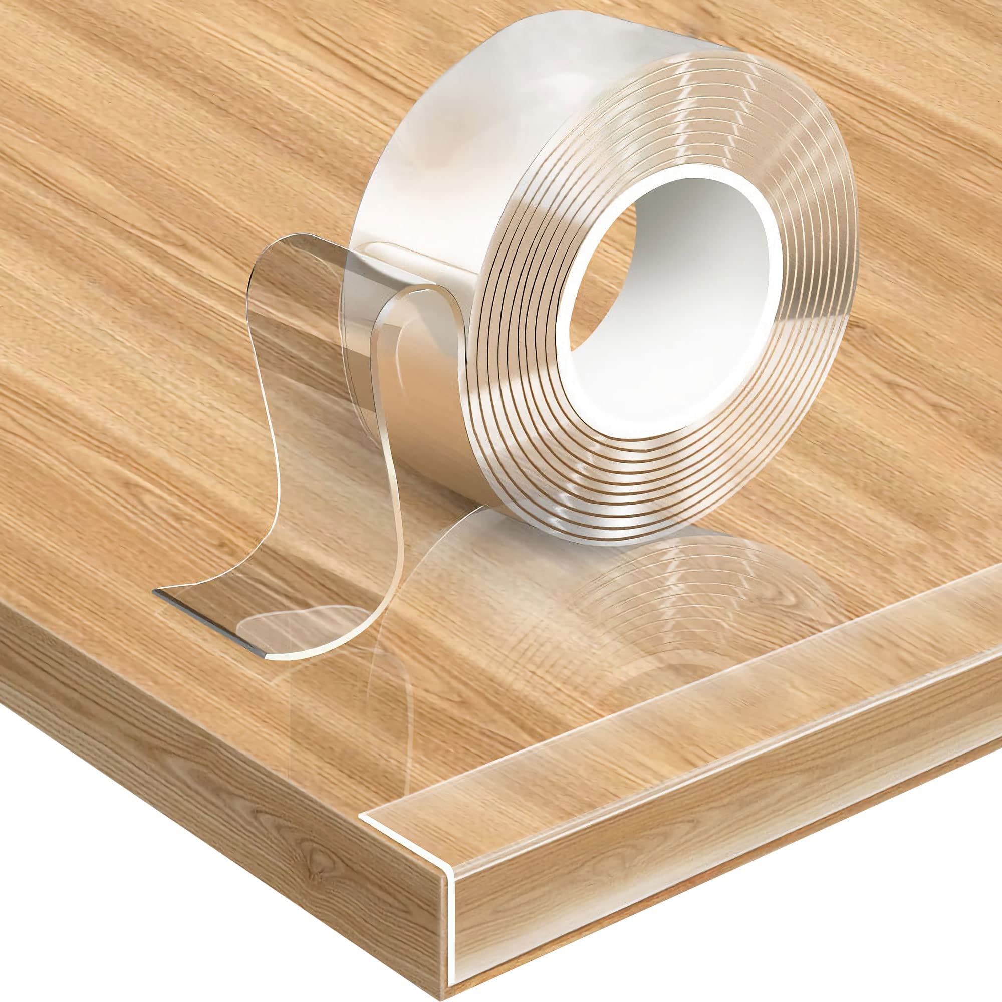 Clear Edge Protector Strip, 5m Extra Strong Transparent Baby Proofing Corners Guards, Extra Wide Nano Tape, Baby Child Safety Tables Corner Guards for Furniture Against Sharp Corners（3cm Width）