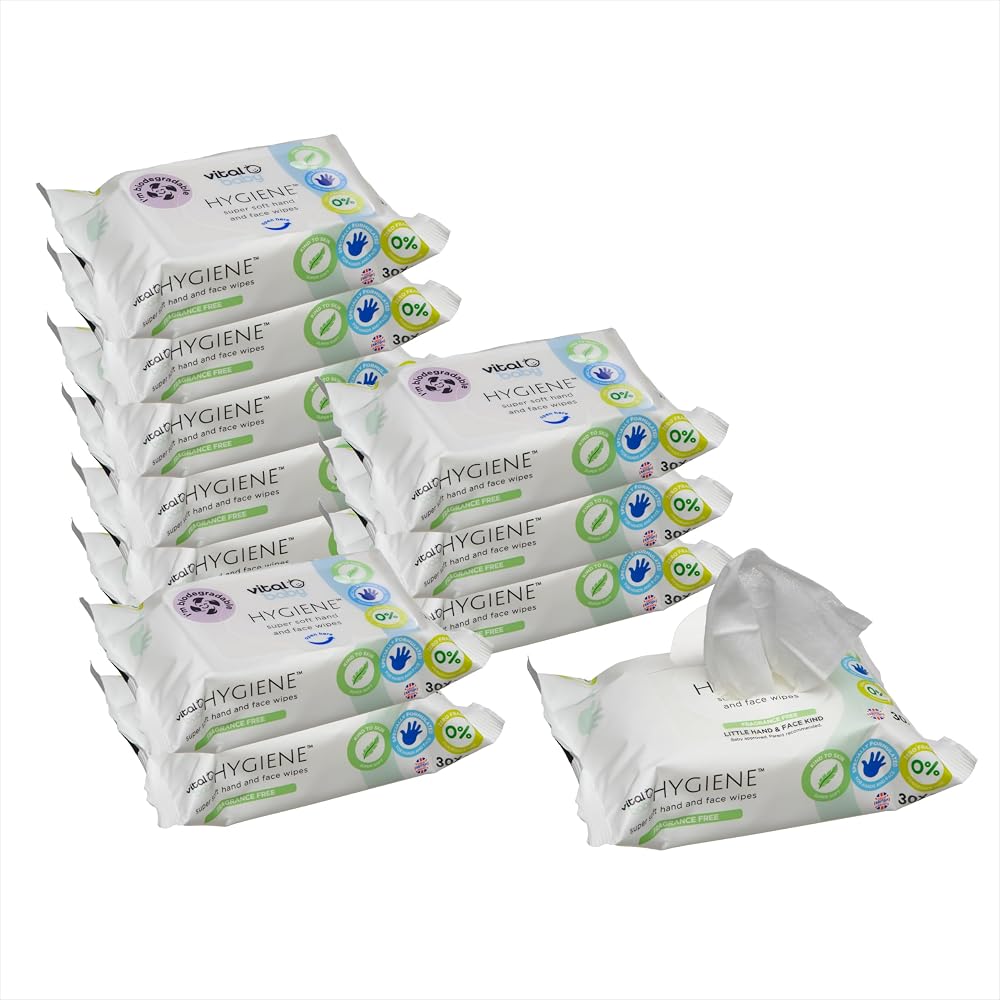 Vital Baby Hygiene Super Soft Wipes Biodegradable Fragrance Free 360