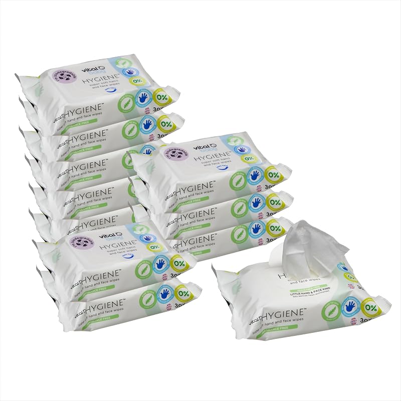 Vital Baby Hygiene Super Soft Wipes Biodegradable Fragrance Free 360
