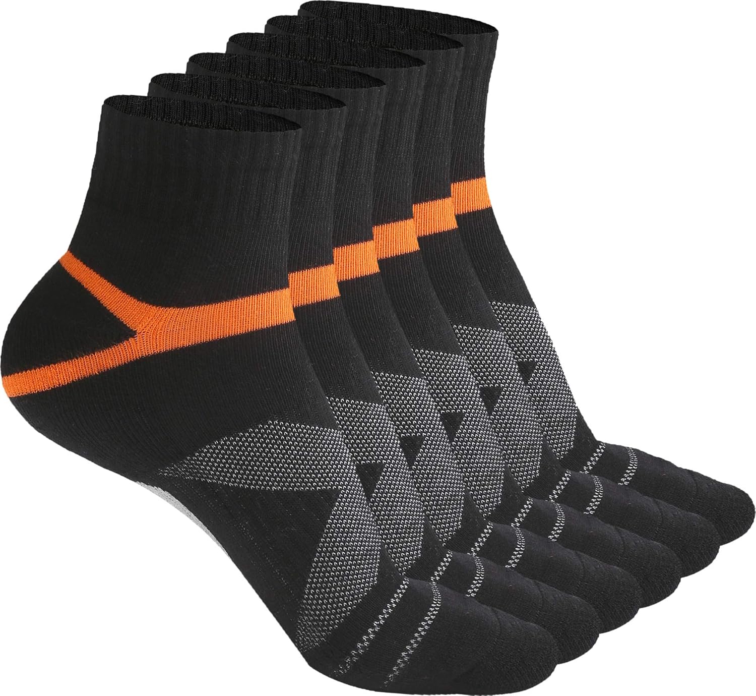 Hepsibah Mens Athletic Ankle Socks Cotton Thick Cushion Low Cut Running