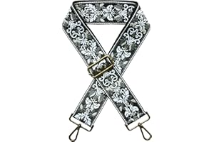 Yiaizhuo Ethnic 2" Wide Women's Purse Strap Replacement Crossbody Canvas Bags Shoulder Guitar Straps for Handbag Adjustable