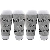 LEVLO Color Guard Socks Gifts Born to Toss Destined to Catch Socks Color Guard Competitive Teens Gift