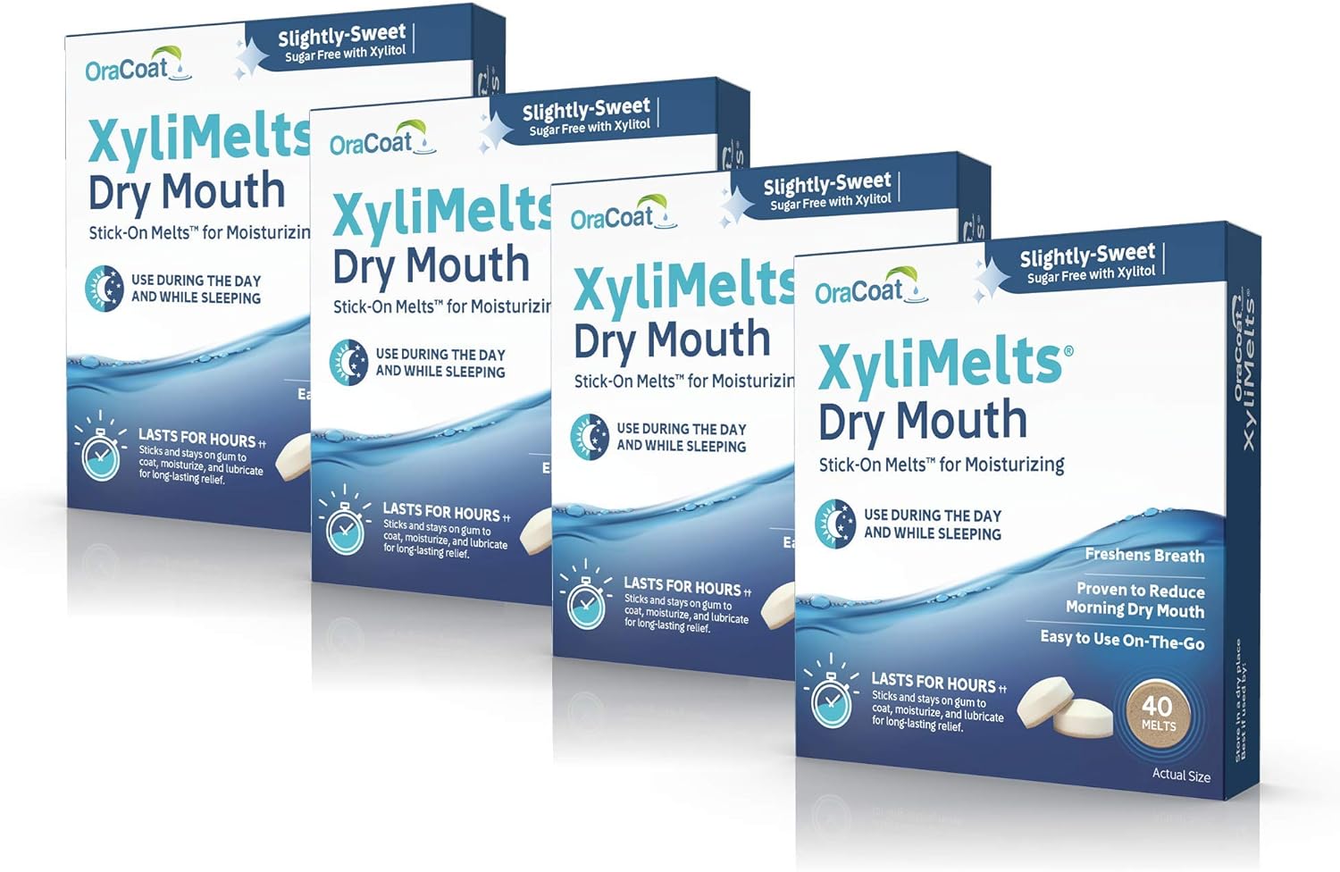 Oracoat Xylimelts Oral adhering Discs, Slightly Sweet (Pack of 4), 40 Count: Health & Personal Care
