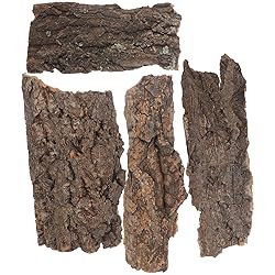 Kisangel 4Pcs Terrarium Cork bark Reptile Tree bark