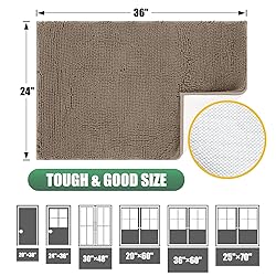 IM HOME Chenille Absorbent Outdoor Doormat 36" x