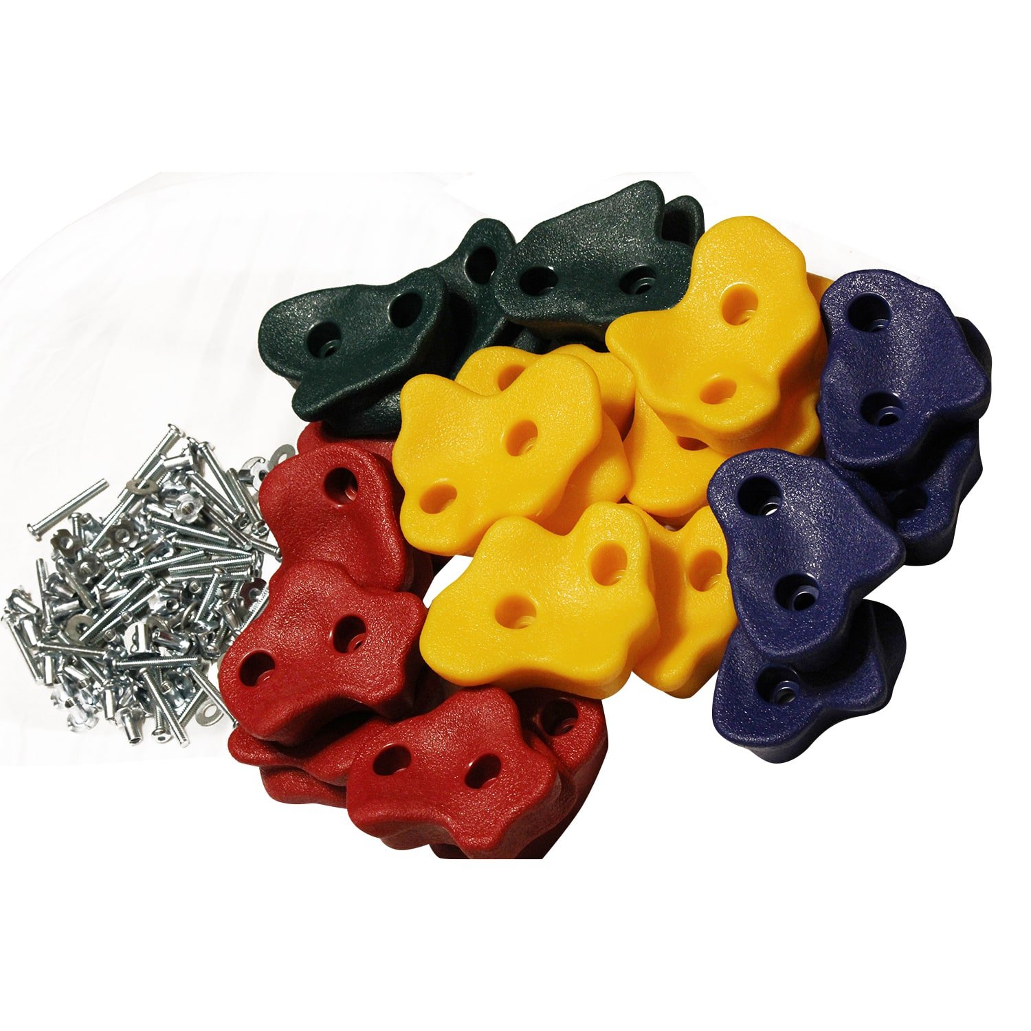 20 Large Premium Kids Rock Climbing Wall Holds with Hardware Screws for