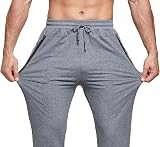 HCSS Mens Joggers Tracksuit Bottoms Dark Grey XXL with Zip Pockets Elastic Waist view 6