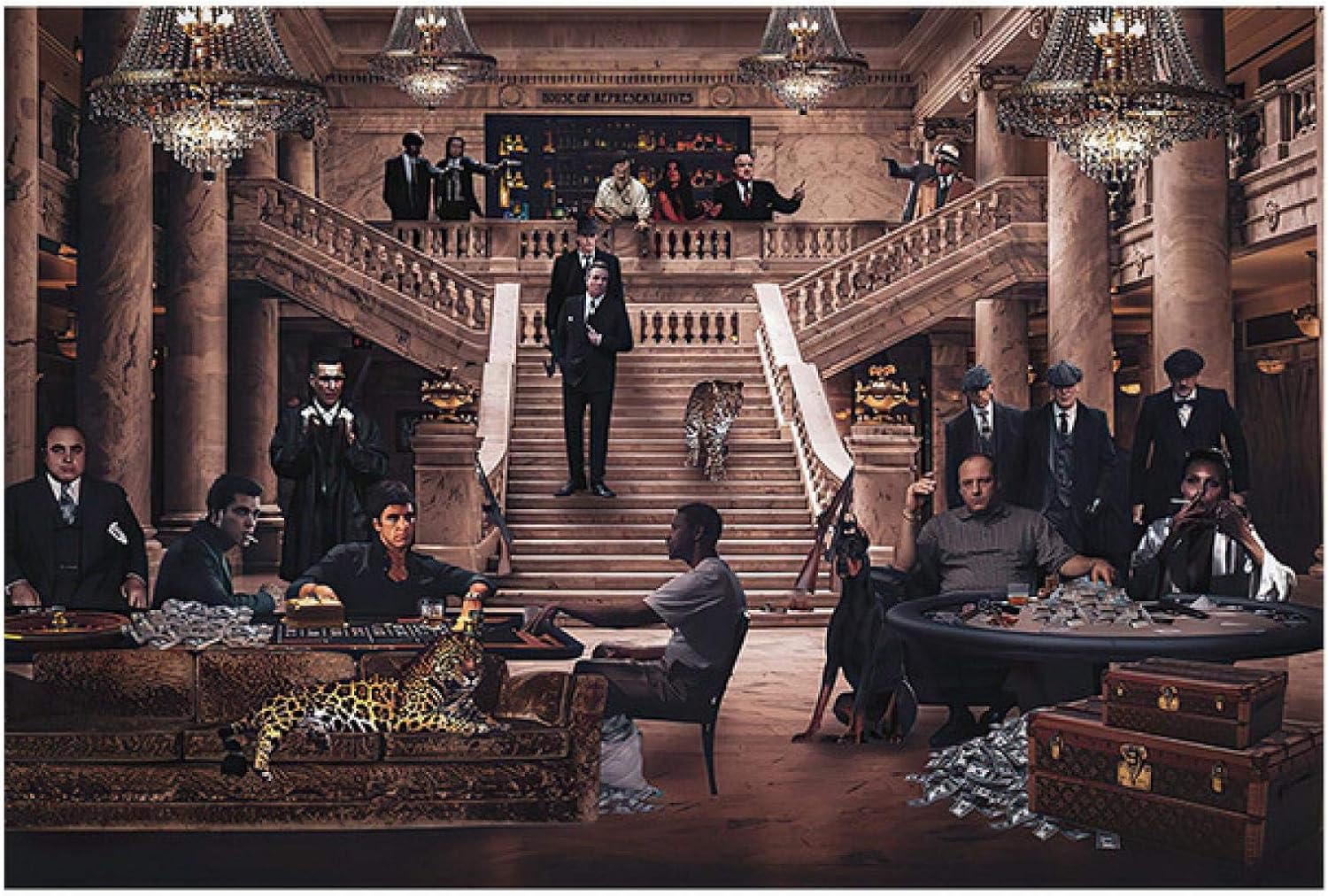 Lienzo Arte de la pared enmarcado Popular British Criminal Gangster