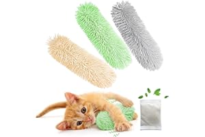 RISHOESU 3 Pcs Interactive Cat Toys Cat Pillows, Soft and Durable Crinkle Sound Catnip Toys, for Indoor Cats Funny Kitten Toys Exercise