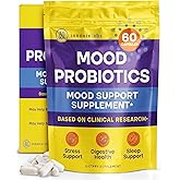 InnovixLabs Mood Probiotic for Women & Men, Clinically Studied Digestive & Mood Support Supplement, Lactobacillus helveticus Rosell-52ND & Bifidobacterium longum Rosell-175, 60 Capsules