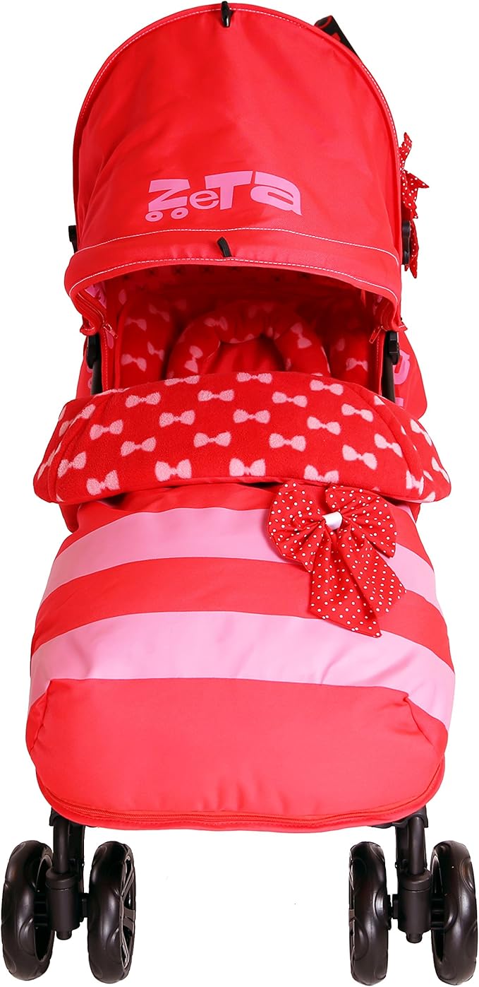 stroller with footmuff and raincover