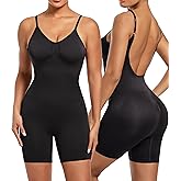 Rosemary Kiss Backless Shapewear for Women Deep U Low Back Bodysuits Seamless Slimming Full Body Suit Shaper
