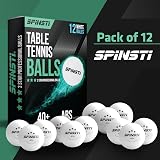 SPINSTI 40+mm 3 Star ABS Table Tennis Balls Set of 12 White Indoor Ping Pong view 2