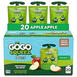 GoGo squeeZ Fruit on the Go, Apple Apple, 3.2 oz